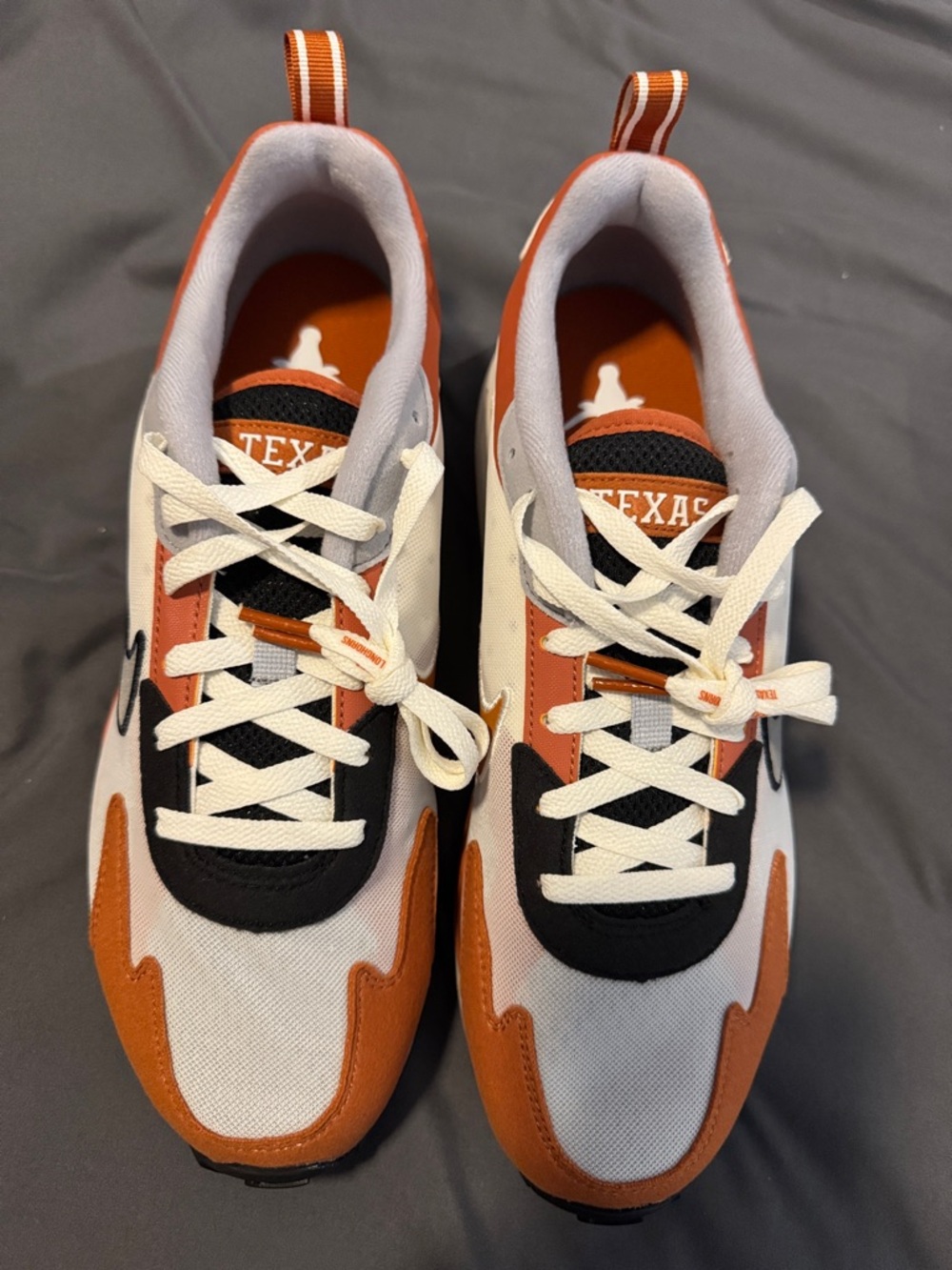 Nike Men's White, Black & Burnt Orange Low-Top Sneakers